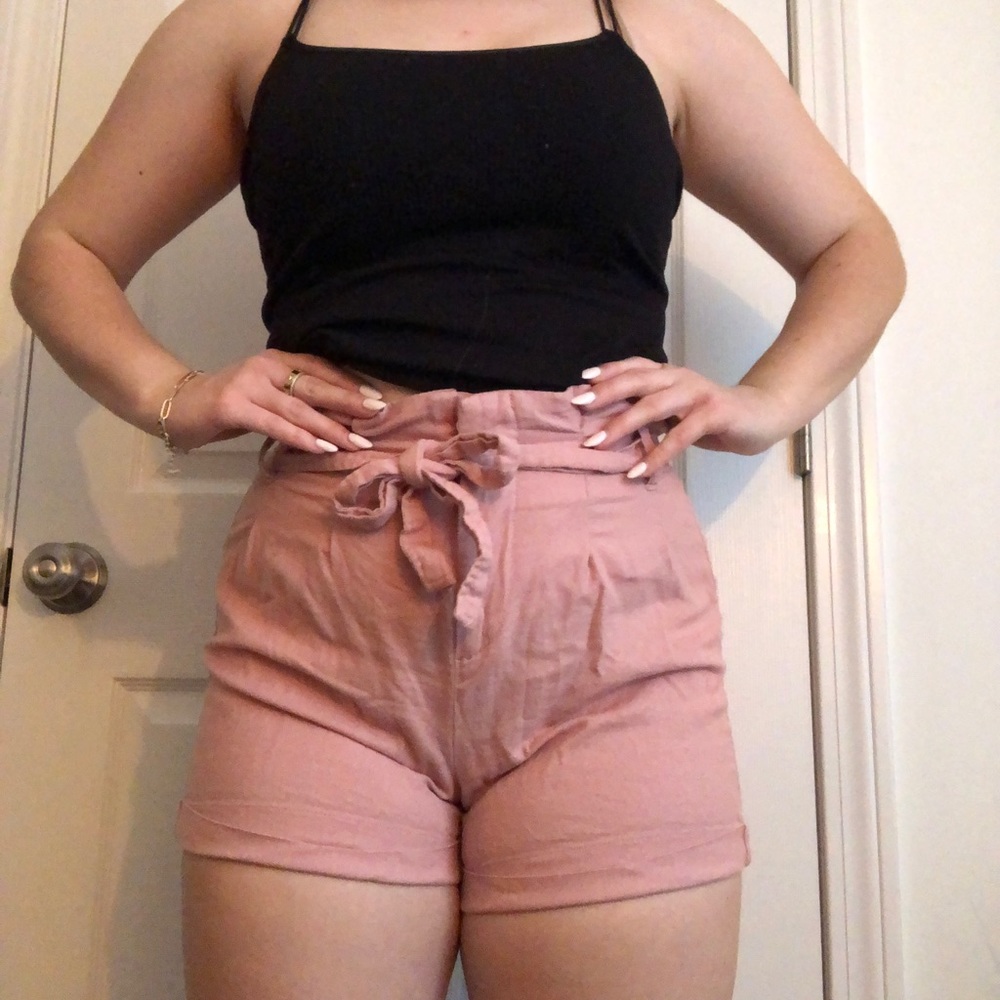 Fashion Nova Pink High Waisted Shorts